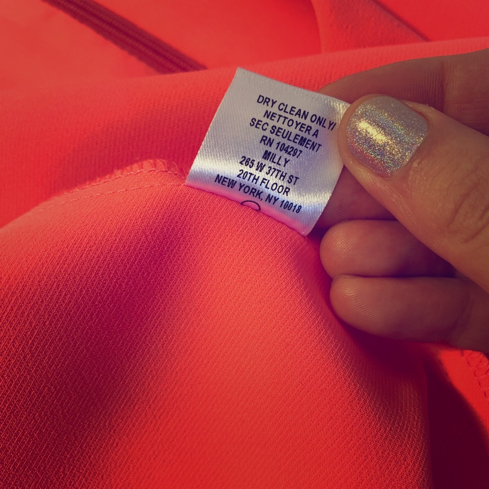 Milly- Neon Pink High-Low Flowy Top - Picture 6 of 7